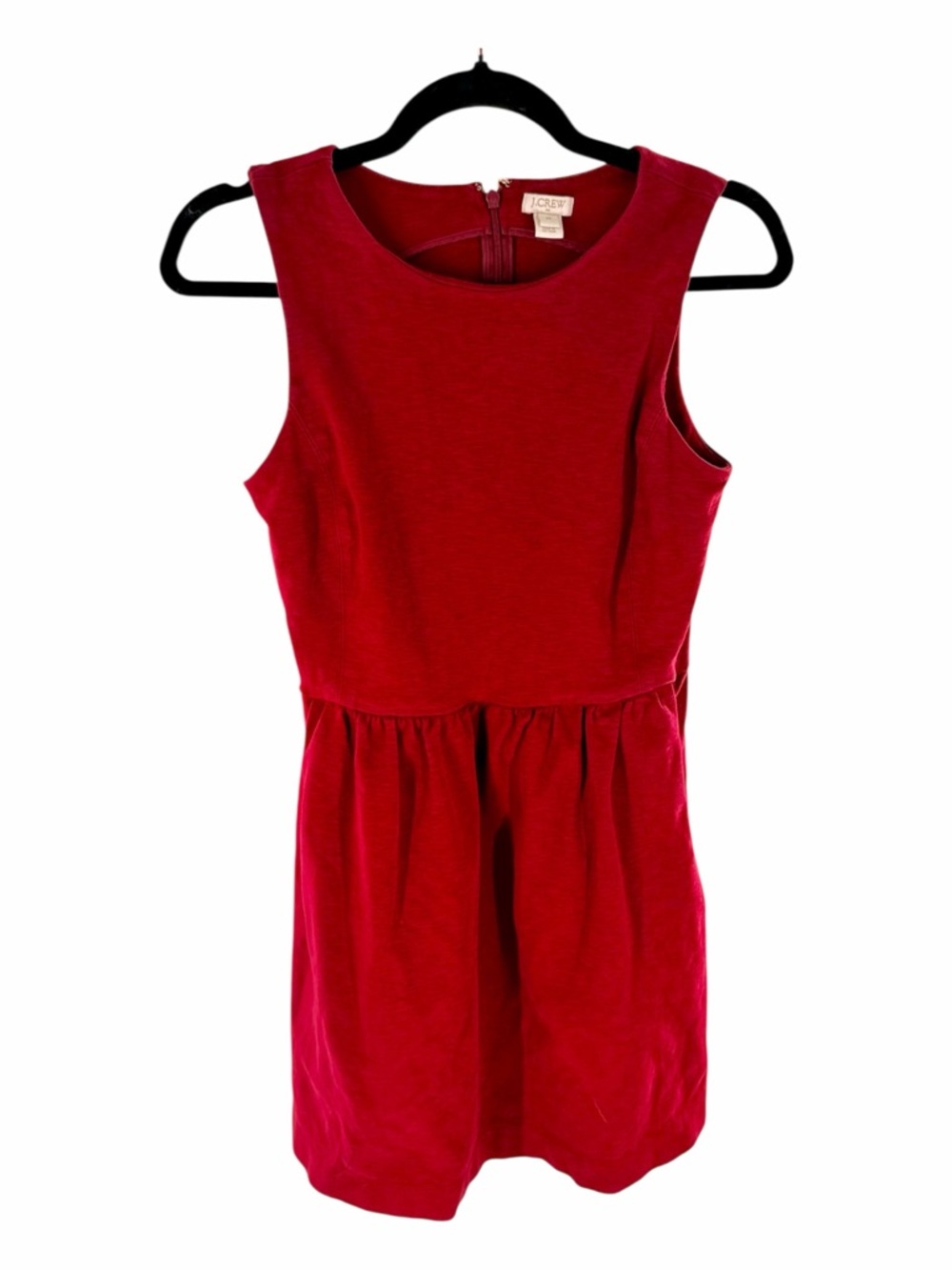 J.Crew Daybreak Cranberry Red Burgandy Fit & Flare Autumn Wedding Guest Dress XS